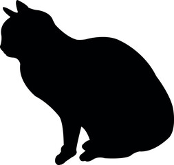 a cat body silhouette vector © turkishblue
