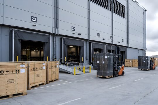 Warehouse Loading Dock for Data Center Equipment