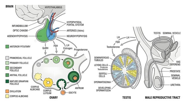 Detailed diagram illustrating the human digestive system and nutrient absorption process.