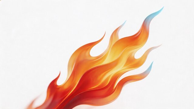 Abstract flame design on white background