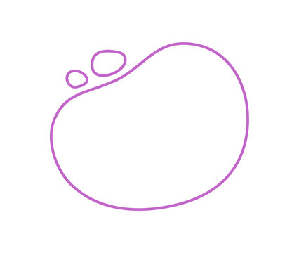Minimal organic outline shape with fluid line and abstract irregular silhouette set. Blob figure in set as a modern frame, perfect for contemporary graphic style, editable isolated element.