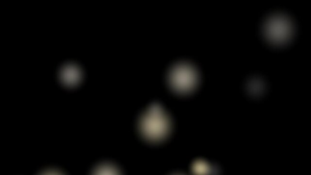 Soft luminous light particles gently ascending from darkness creating seamless cinematic dreamy abstract motion background atmosphere
