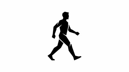 Obraz premium Silhouette of a person walking