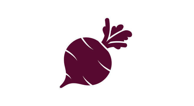 Purple beet vegetable icon on white background