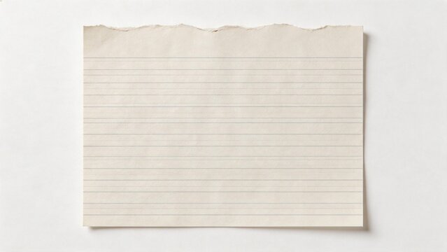 Torn lined paper sheet
