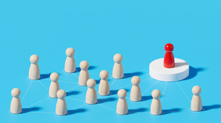 Obraz premium Leadership recruitment organization chart concept people network hierarchy. Corporate leadership management. human resources staff employee, team hierarchy strategy planning