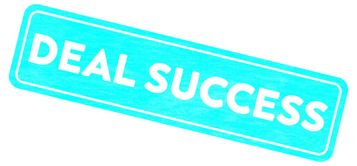 Fototapeta premium Deal success neon sign on white background in bright glowing lighting for business advertising on Transparent Background