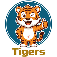 Fototapeta premium Tigers Friendly Champion Mascot logo