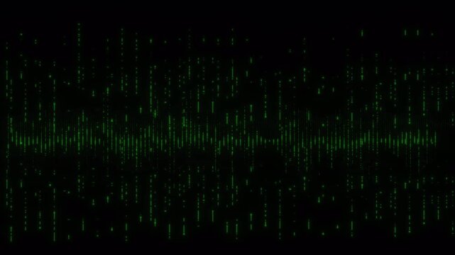 Abstract Digital Matrix Code Background Animation.