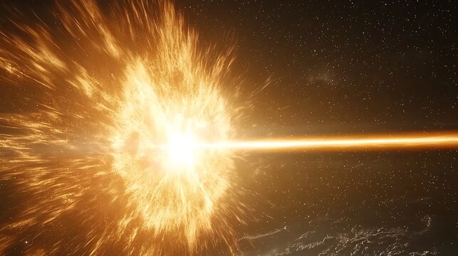 Golden explosion energy burst