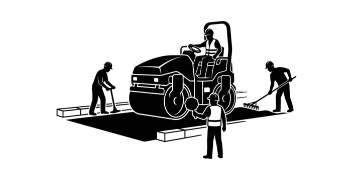 Pit Crew Race Car Vector Illustration