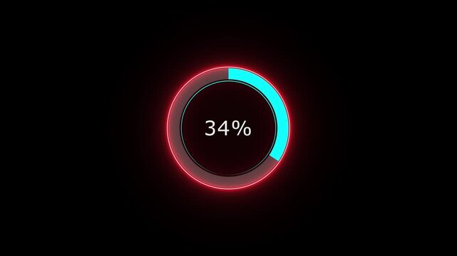 A dynamic circle loading animation, and on a black background is loading from 1 to 41 .