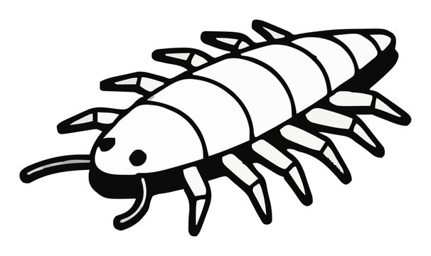 Silverfish crawling isometric vector illustration de.... Generative AI