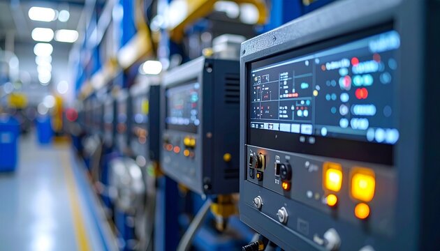 Automated Manufacturing Control Panels in Factory