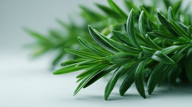 Macro texture of rosemary needles.