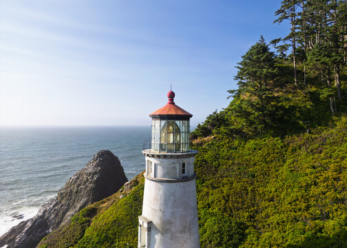 Heceta Head Lighthouse guiding ships along Oregon coast