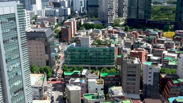 드론_서울숲 건물 전경1(도시+빌딩+주택+고층건물+아파트+도로+사거리+자동차+항공촬영)