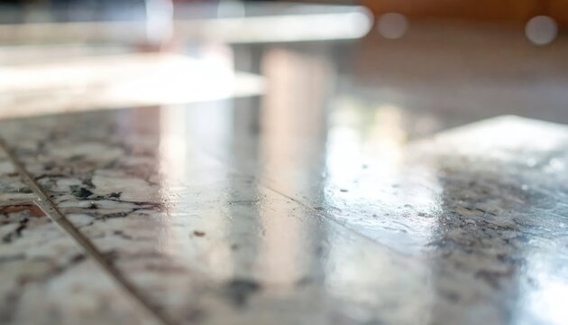 Close-up of a Dusty and Dirty Floor with Scattered Debris.