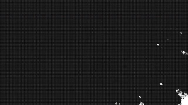 Halftone dots grunge overlay texture looping distressed grainy background featuring animated noise and vintage film grain for creative video editing.
