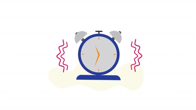 animated footage of table clock icon symbolizing time, schedule, and productivity in modern business, office routine, and workflow management