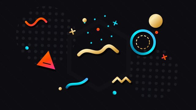 Modern Colorful Geometric Shapes Motion Graphics Background