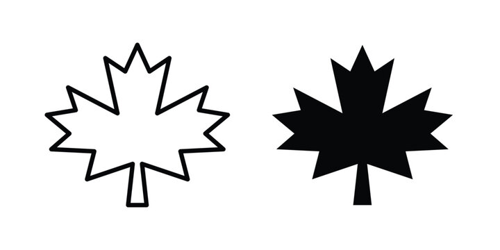 Maple leaf icon editable artwork group. EPS10