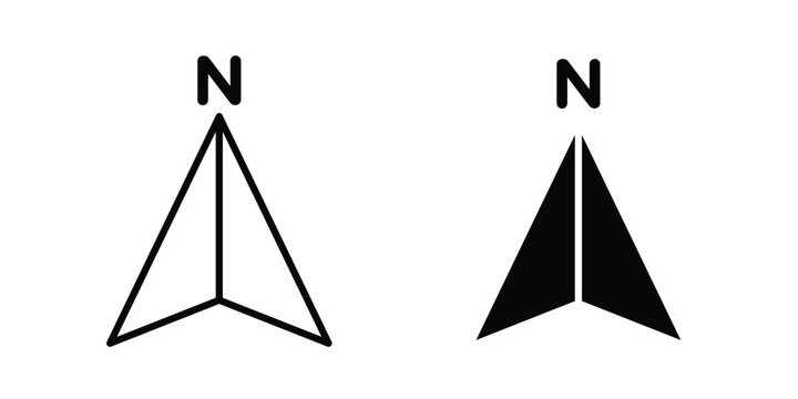 North icon editable artwork group. EPS10