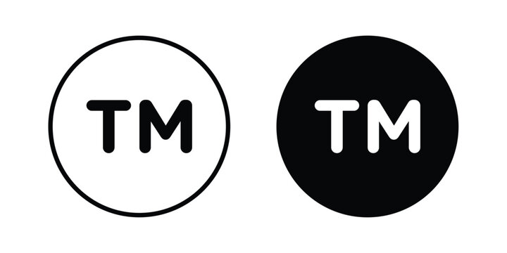 TM trademark icon editable artwork group. EPS10