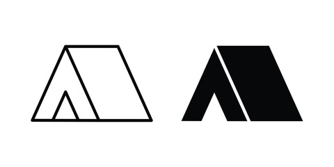 Camping icon line graphics series. EPS10 © John