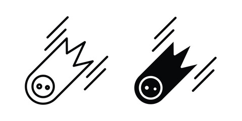 Comet icon line graphics series. EPS10 © John