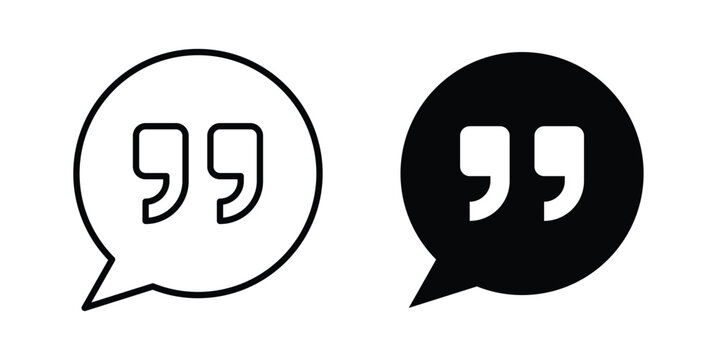 Comment quote icon line graphics series. EPS10