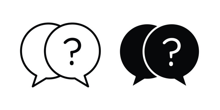 Comment question icon line graphics series. EPS10
