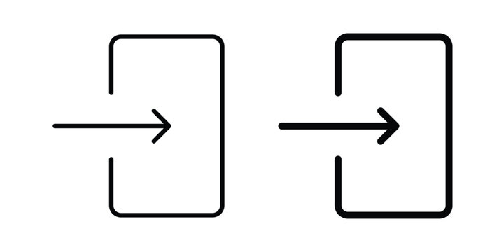 Log out icon line graphics series. EPS10