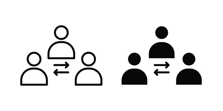 Mediator icon line graphics series. EPS10