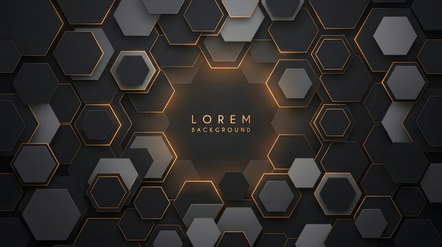 Geometric Honeycomb Pattern Background Design.