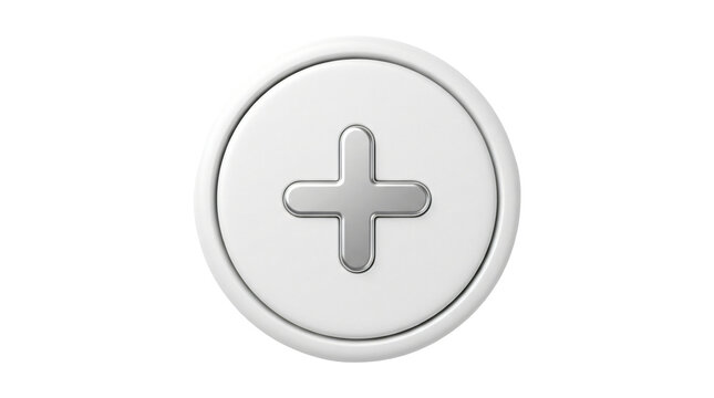 Plus sign icon button. Add symbol for user interface design.