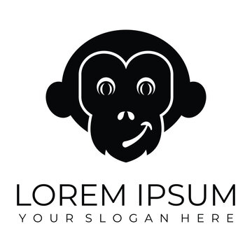 Creative design of elegant monkey head logo