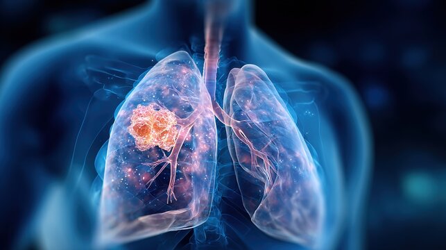 Chest X-ray scan for lung cancer diagnosis, medical radiology imaging of human thoracic cavity, clinical examination for pulmonary tumor, malignant lung disease screening and respiratory system cancer