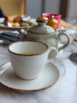 cup of tea and teapot