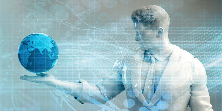 Global Business Strategy Concept With Analytical Focus