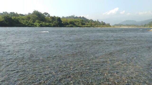 water flowing in the river