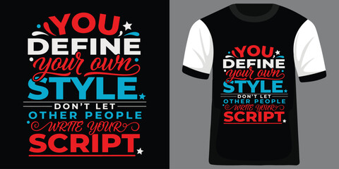 Bold typography t shirt design featuring motivational quote about self expression © MdSafi