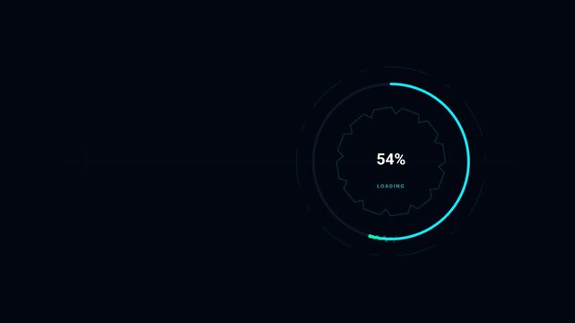 Digital Loading Progress Circle Graphic for Modern User Interface Design