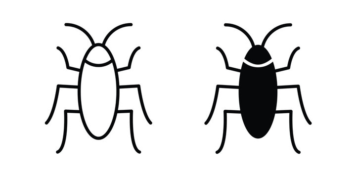 Cockroach icon editable graphics bundle