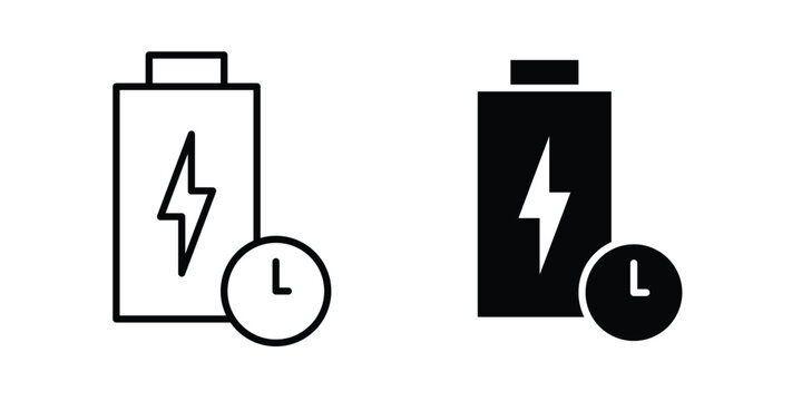 long battery life icon editable graphics bundle