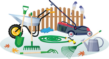 Fototapeta premium illustration of a painting tools