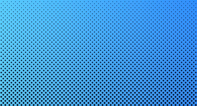 Blue halftone gradient background with dot pattern texture for comic pop art banner and abstract vector backdrop