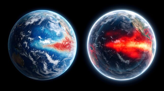 El Nino Climate Change Earth Thermal Map