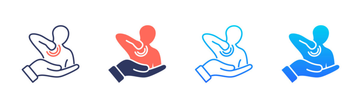 Rehabilitation Pain Care Icon Pack In Multiple Styles
