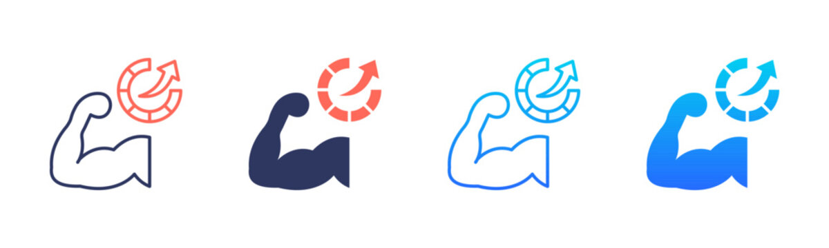 Muscle Strength Recovery Icon Pack In Multiple Styles